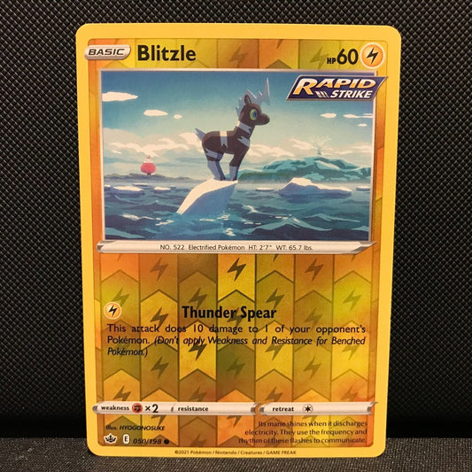 Blitzle Reverse Holo 50/198 - Chilling Reign Pokemon Card - NM/Mint