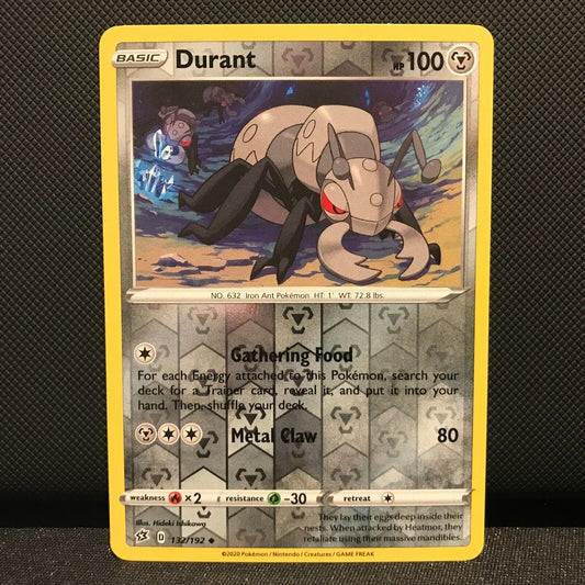 Durant Reverse Holo 132/192 - Rebel Clash Pokemon Card NM/Mint