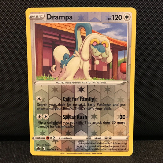 Drampa Reverse Holo 119/163 - Battle Styles Pokemon Card - NM/Mint