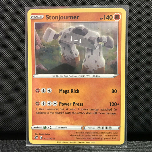 Stonjourner Holo 111/192 - Sword & Shield Rebel Clash Pokemon Card - NM/Mint