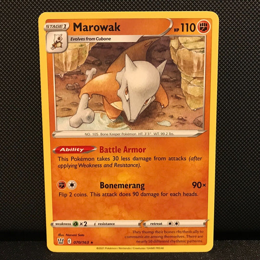 Marowak 70/163 - Battle Styles Pokemon Card - NM/Mint