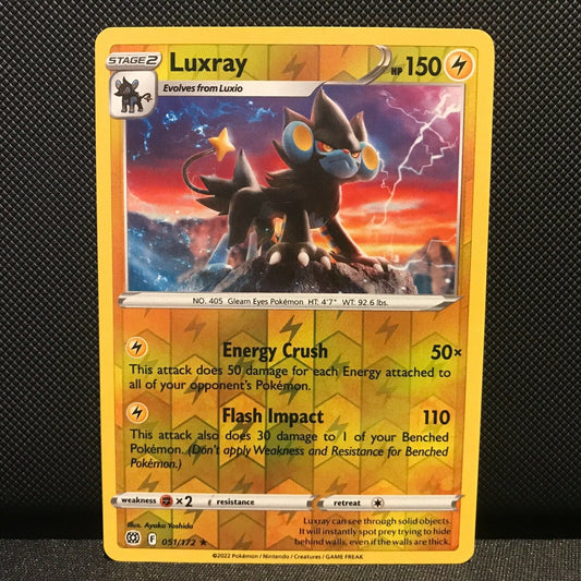 Luxray Reverse Holo 51/172 - Brilliant Stars Pokemon Card - NM/Mint