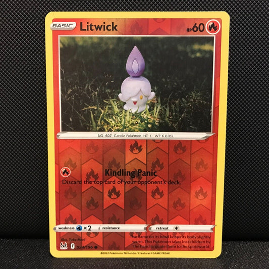 Litwick Reverse Holo 24/196 - Lost Origin Pokemon Card - NM/Mint