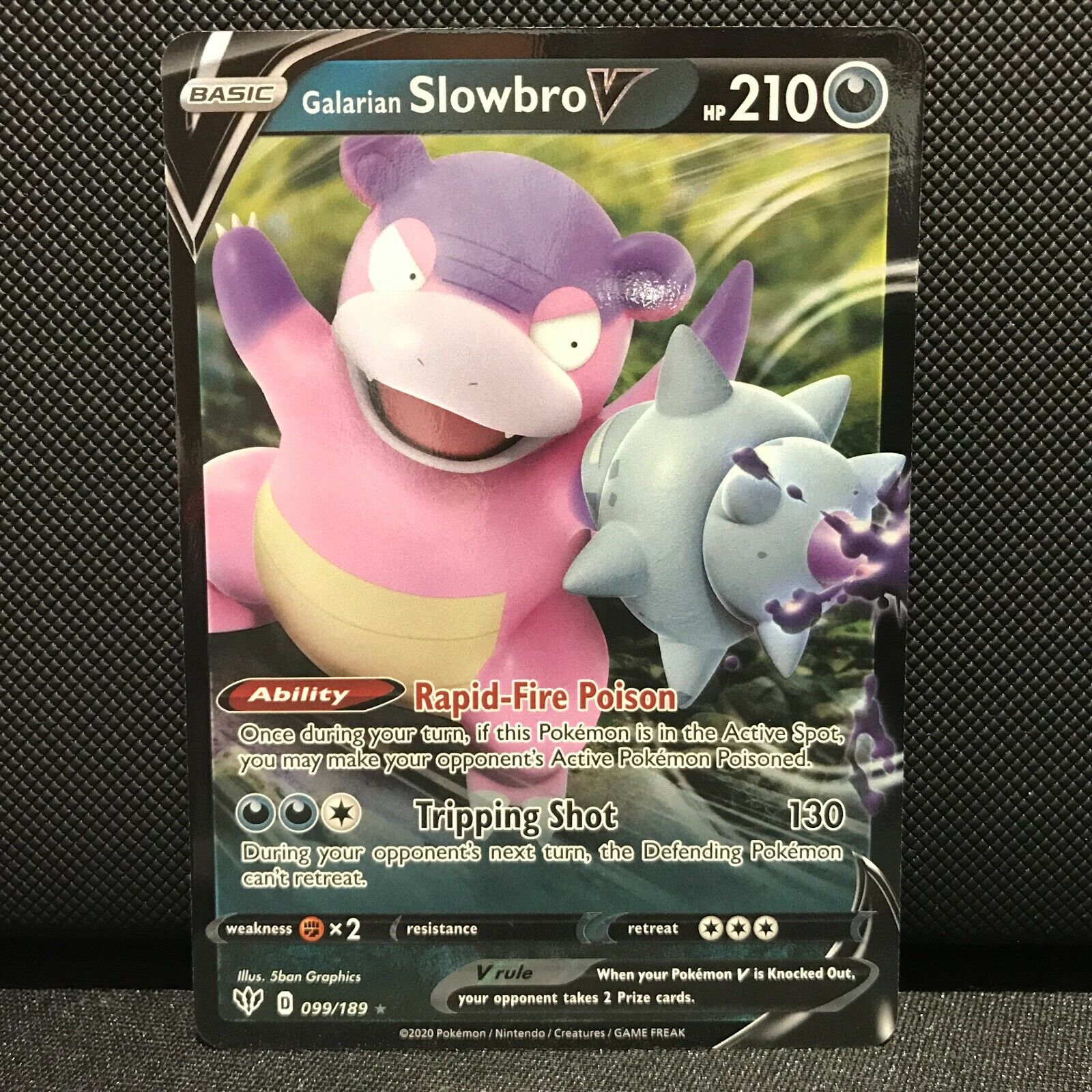 Galarian Slowbro V 99/189 - Darkness Ablaze Pokemon Card - NM/Mint