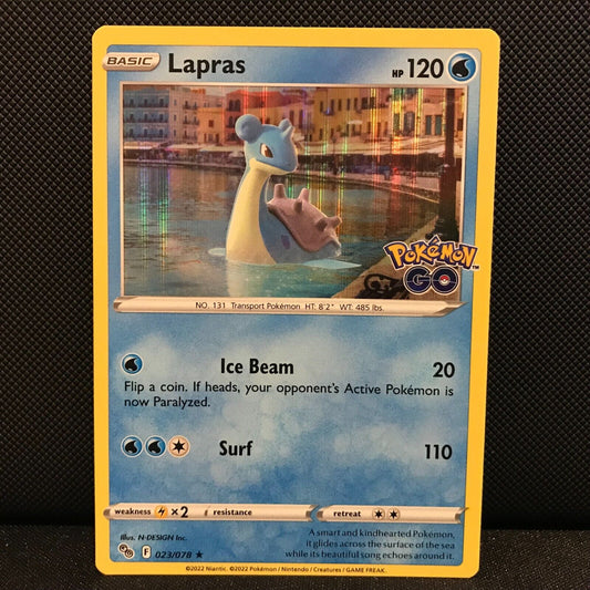 Lapras Holo 23/78 - Pokemon GO Card - NM/Mint