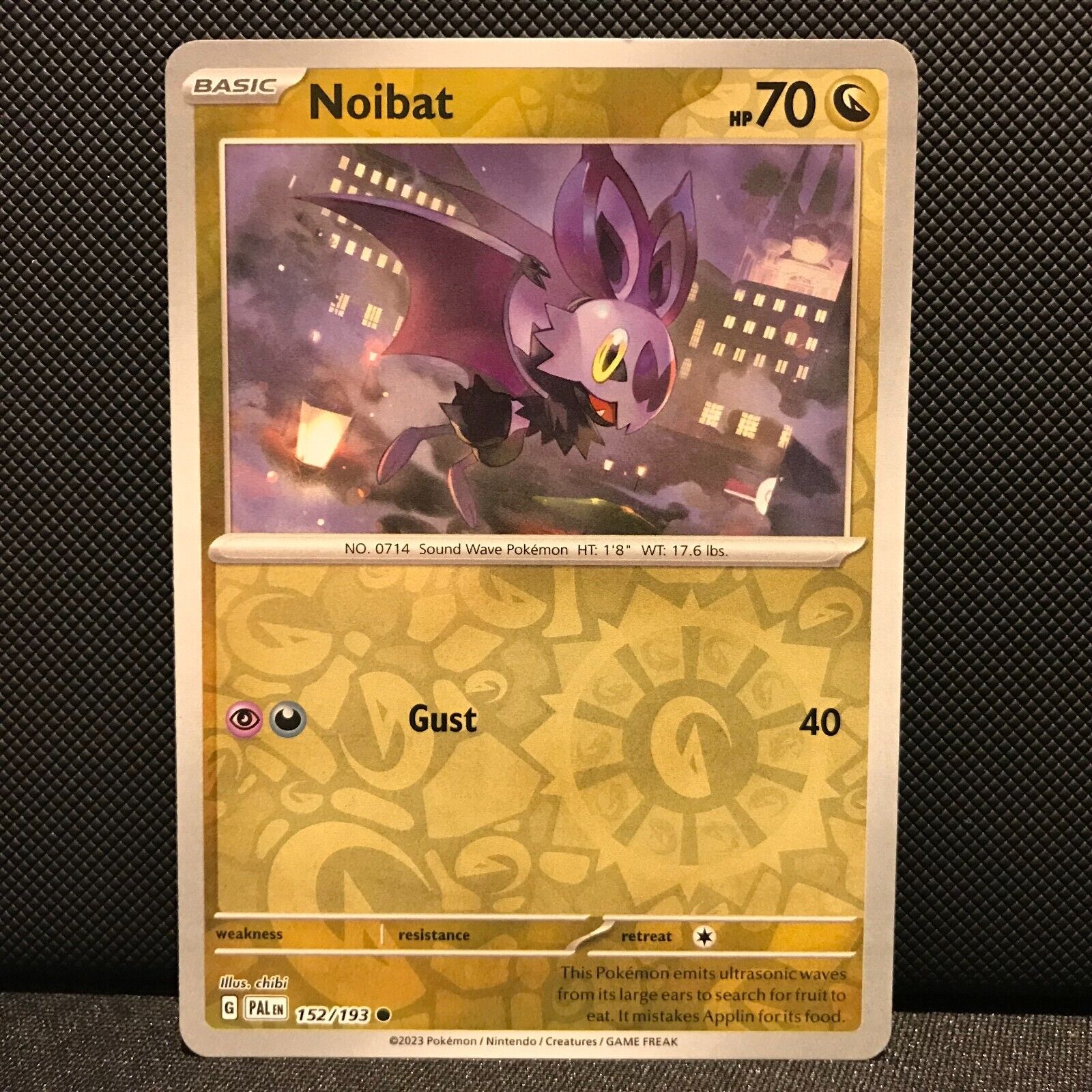Noibat Reverse Holo 152/193 - SV2 Paldea Evolved Pokemon Card - NM/Mint