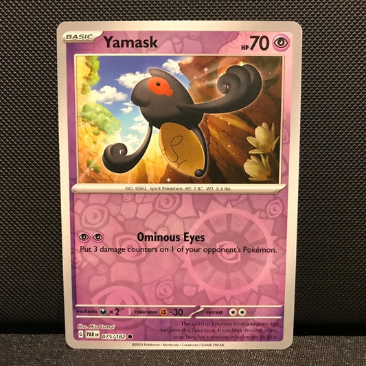 Yamask Reverse Holo 075/182 - Paradox Rift Pokemon Card - NM/Mint