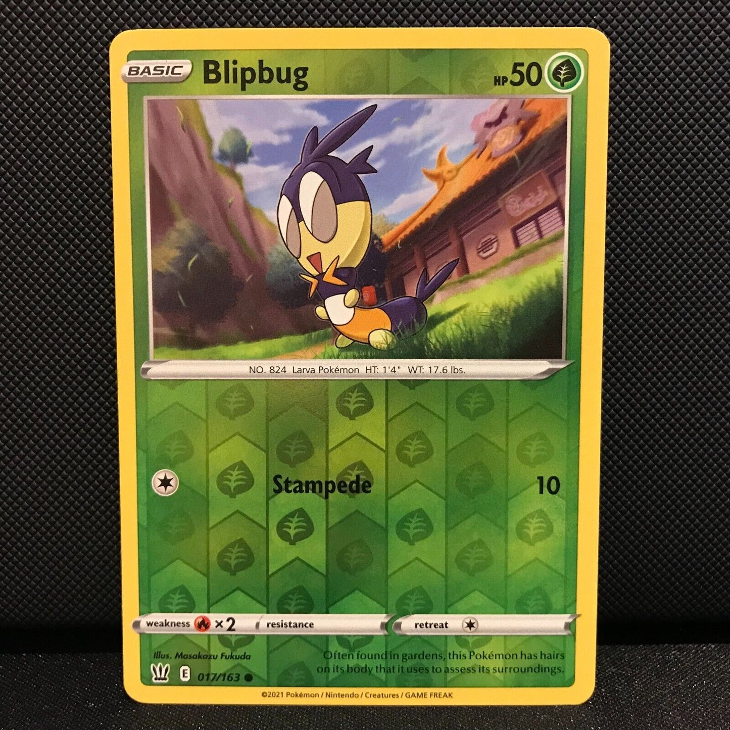 Blipbug Reverse Holo 17/163 - Battle Styles Pokemon Card - NM/Mint