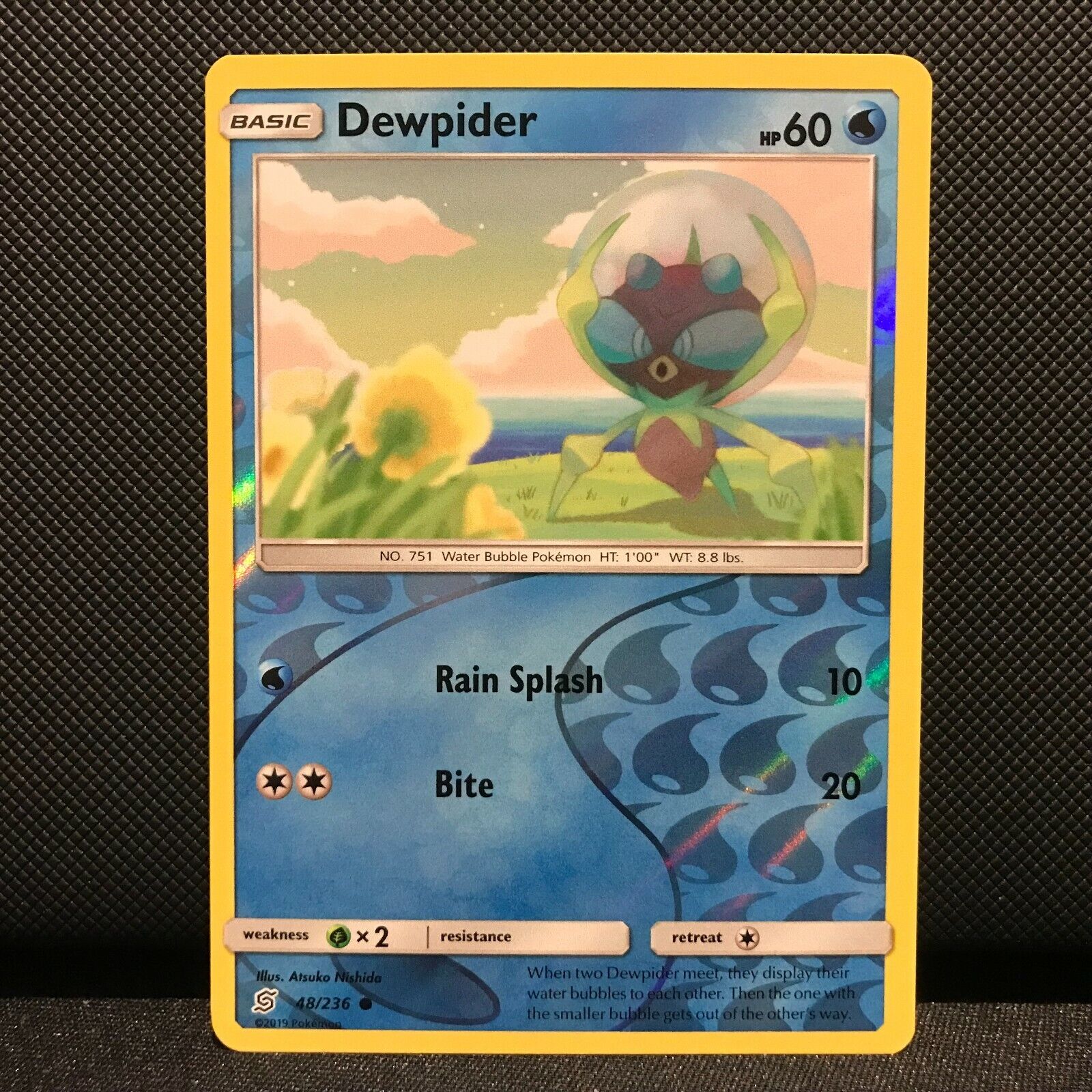 Dewpider Reverse Holo 48/236 - Unified Minds Pokemon Card - NM/Mint