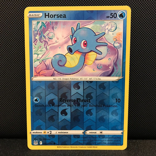 Horsea Reverse Holo 35/196 - Lost Origin Pokemon Card - NM/Mint