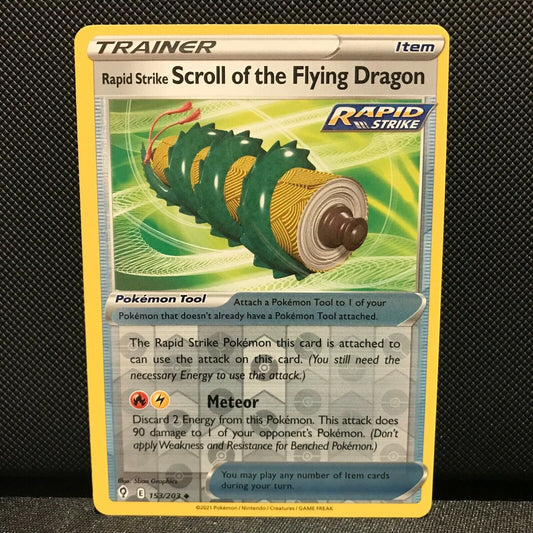 Scroll Flying Dragon Reverse Holo 153/203 - Evolving Skies Pokemon Card - NM/M