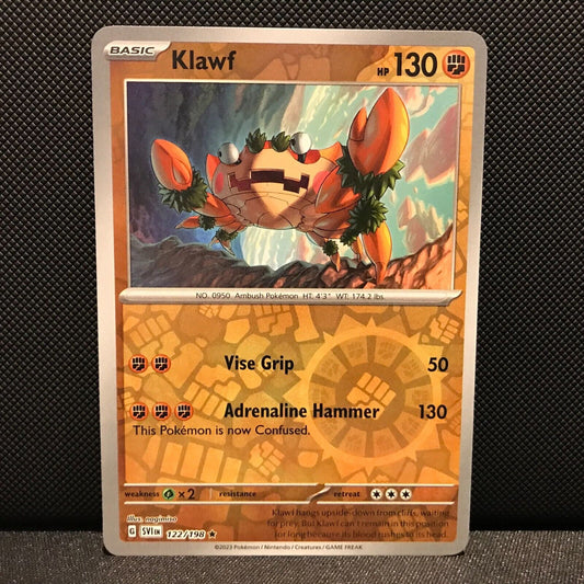 Klawf Reverse Holo 122/198 - SV1EN Base Set Pokemon Card - NM/Mint