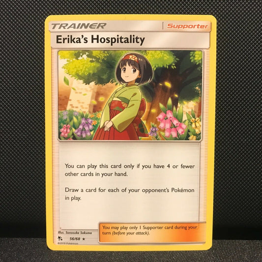 Erika's Hospitality 56/68 - Hidden Fates Pokemon Card - NM/Mint