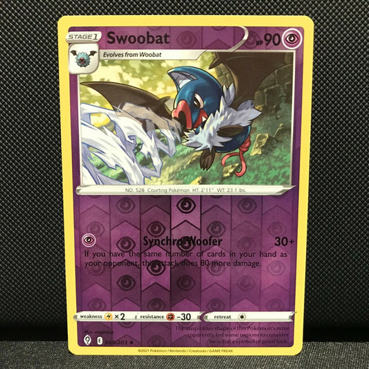 Swoobat Reverse Holo 69/203 - Evolving Skies Pokemon Card - NM/Mint