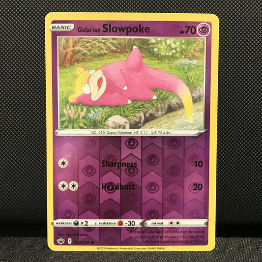Galarian Slowpoke Reverse Holo 54/198 - Chilling Reign Pokemon Card - NM/Mint