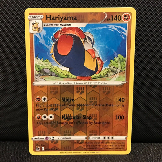Hariyama Reverse Holo 98/196 - Lost Origin Pokemon Card - NM/Mint