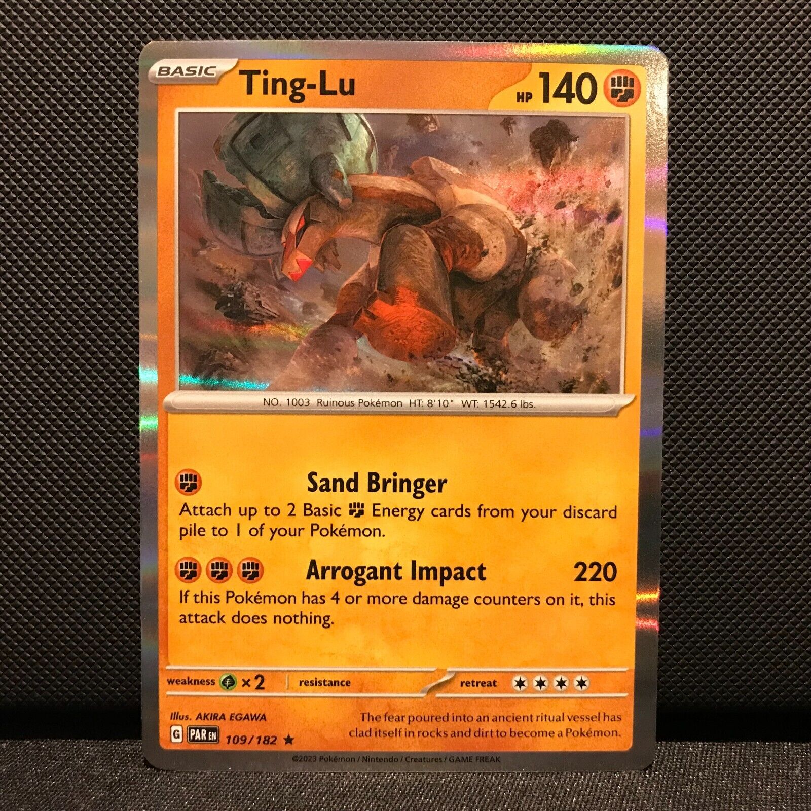 Ting-Lu Holo 109/182 - Paradox Rift Pokemon Card - NM/Mint