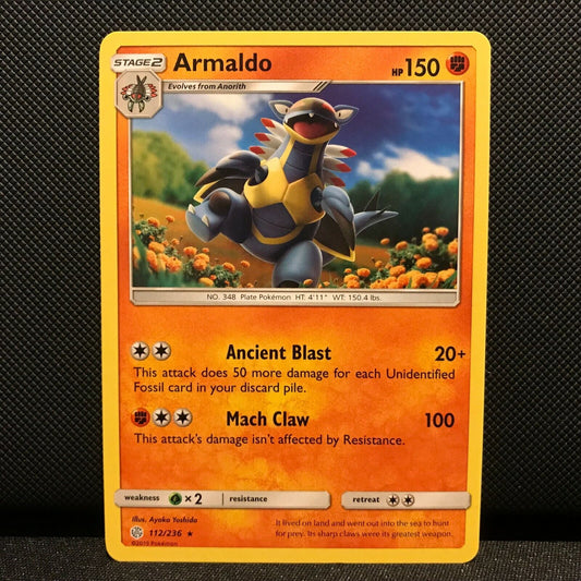 Armaldo 112/236 - Cosmic Eclipse Pokemon Card - NM/Mint