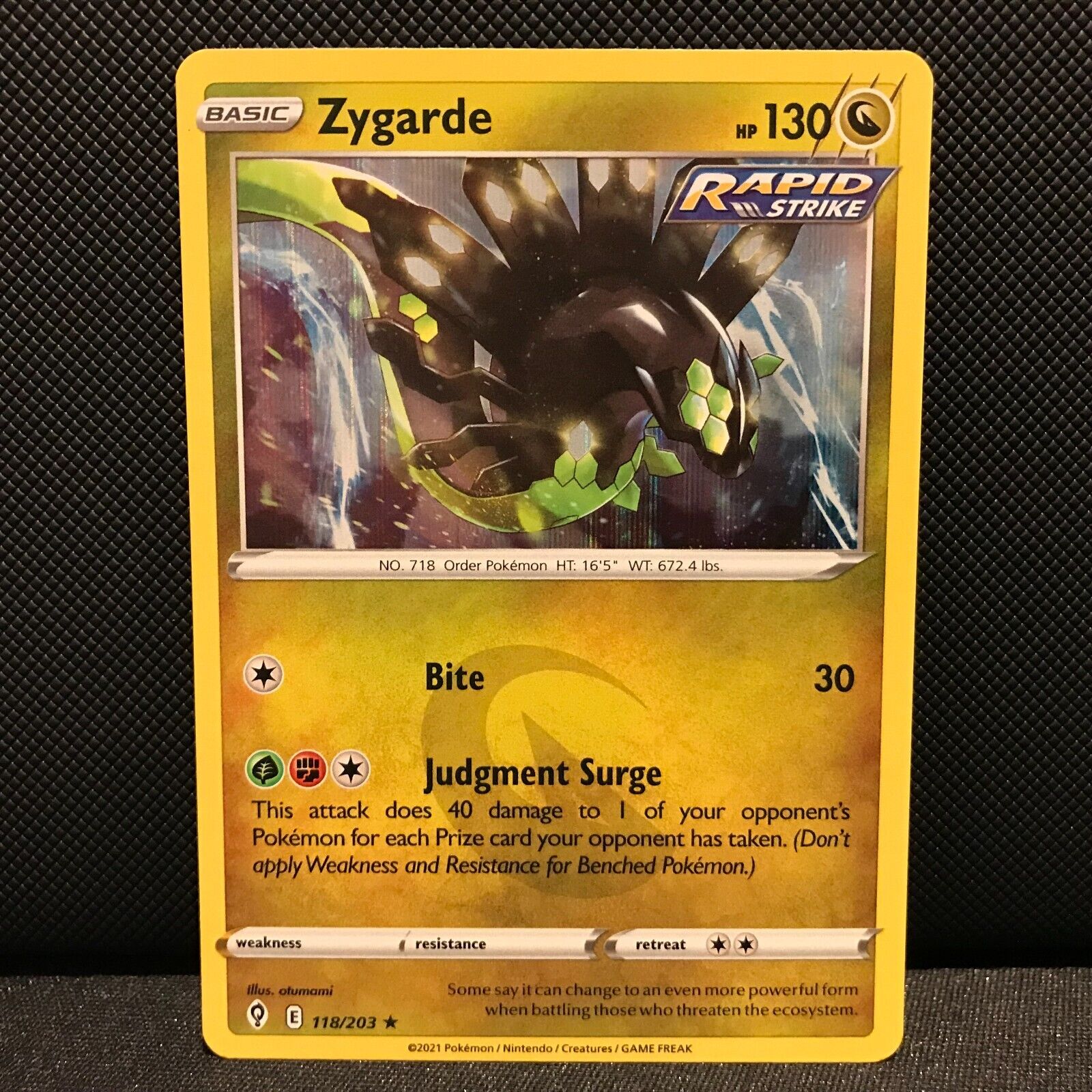 Zygarde Holo 118/203 - Evolving Skies Pokemon Card - NM/Mint