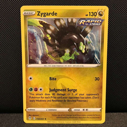 Zygarde Holo 118/203 - Evolving Skies Pokemon Card - NM/Mint