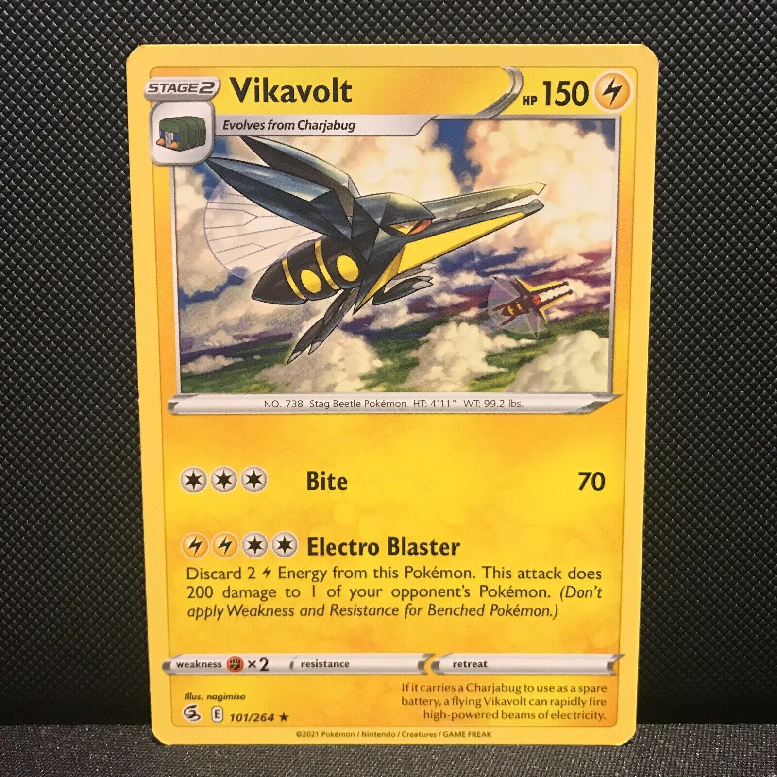 Vikavolt 101/264 - Fusion Strike Pokemon Card - NM/Mint