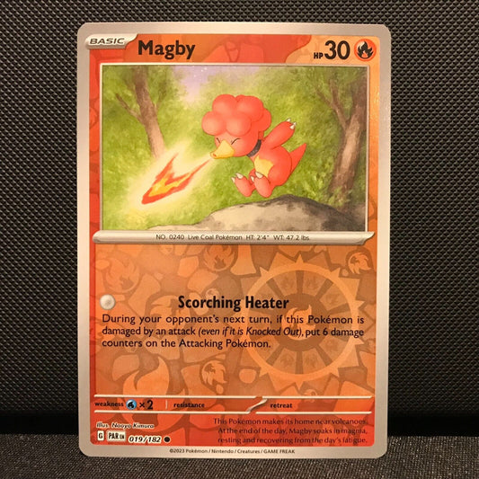 Magby Reverse Holo 019/182 - Paradox Rift Pokemon Card - NM/Mint