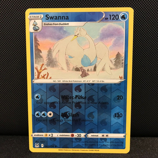 Swanna Reverse Holo 47/196 - Lost Origin Pokemon Card - NM/Mint