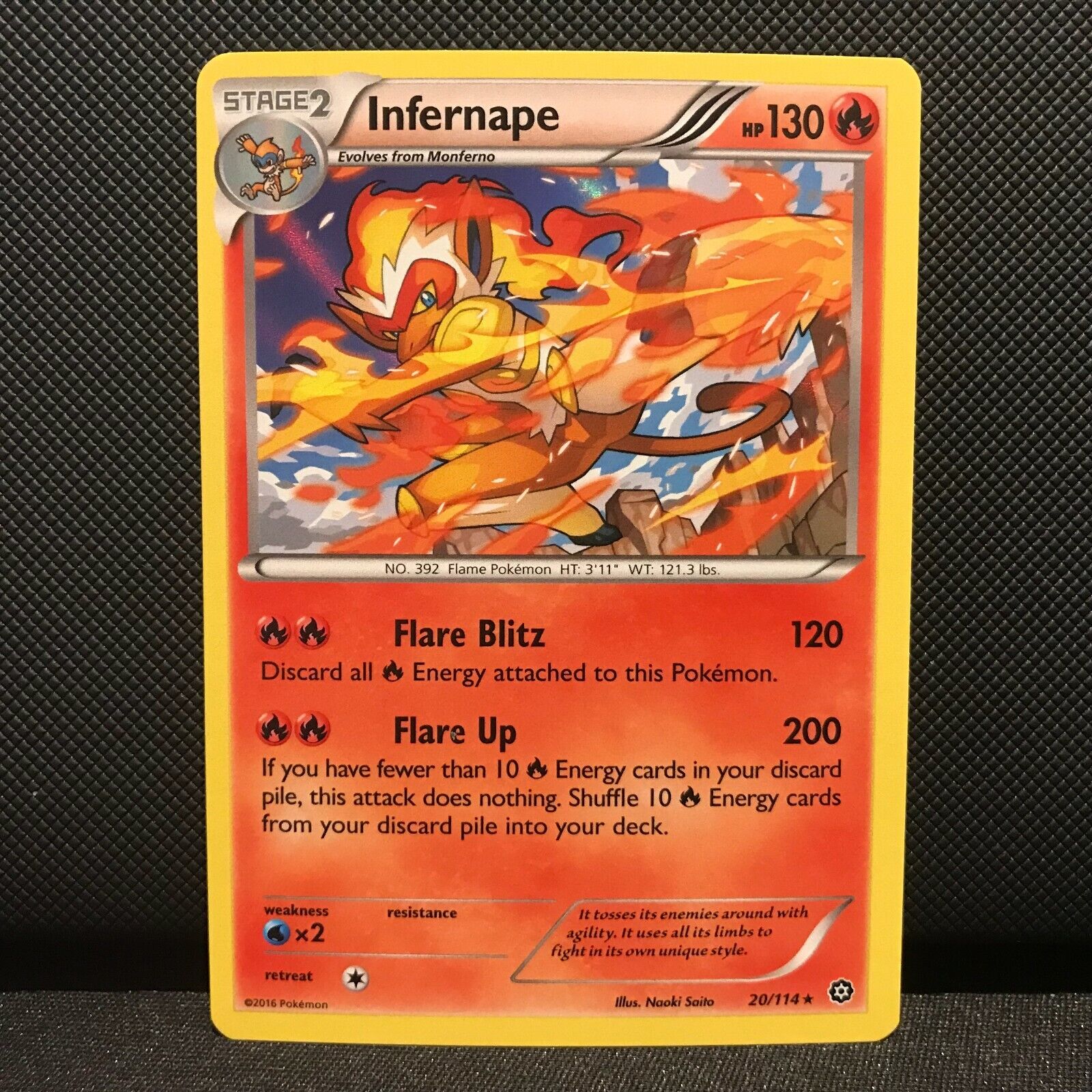 Infernape Holo 20/114 - Steam Siege Pokemon Card - NM/Mint