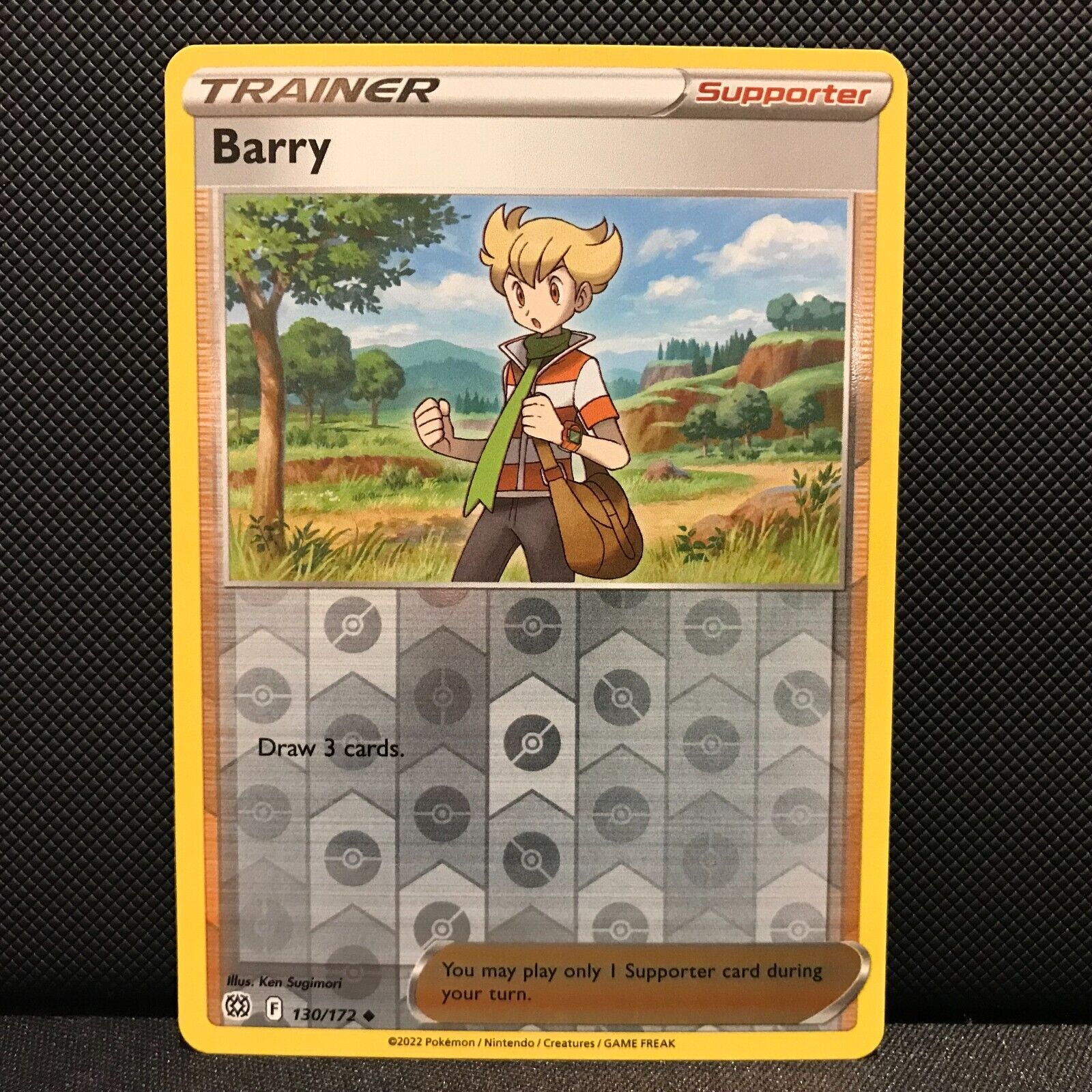 Barry Reverse Holo 130/172 - Brilliant Stars Pokemon Card - NM/Mint