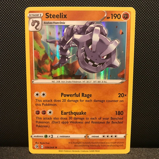 Steelix Holo 139/264 - Fusion Strike Pokemon Card - NM/Mint