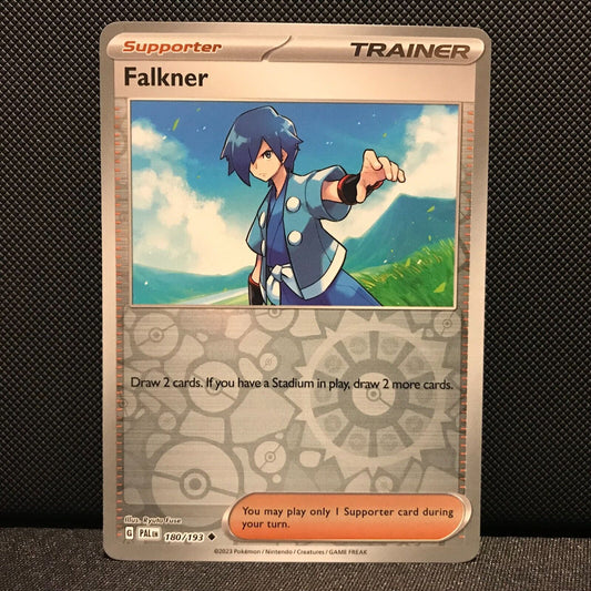 Falkner Reverse Holo 180/193 - SV2 Paldea Evolved Pokemon Card - NM/Mint
