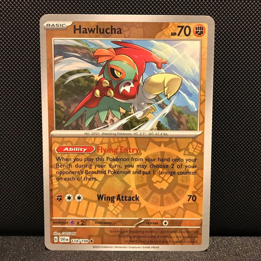 Hawlucha Reverse Holo 118/198 - SV1EN Base Set Pokemon Card - NM/Mint