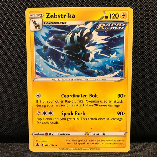Zebstrika 51/198 - Chilling Reign Pokemon Card - NM/Mint