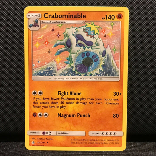 Crabominable 105/214 - Unbroken Bonds Pokemon Card - NM/Mint