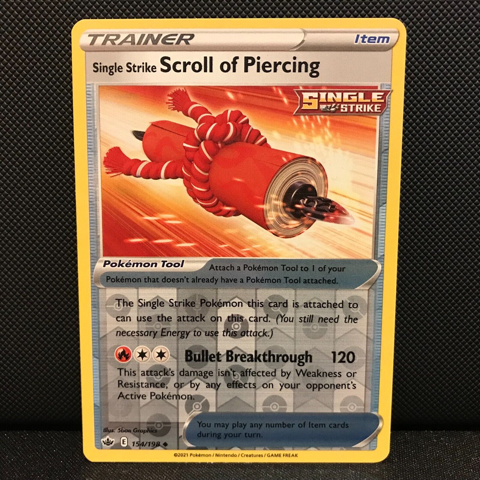 Scroll of Piercing Reverse Holo 154/198 - Chilling Reign Pokemon Card - NM/Mint