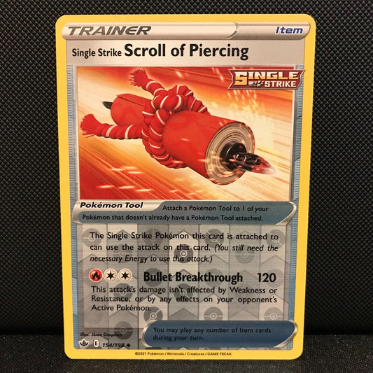 Scroll of Piercing Reverse Holo 154/198 - Chilling Reign Pokemon Card - NM/Mint