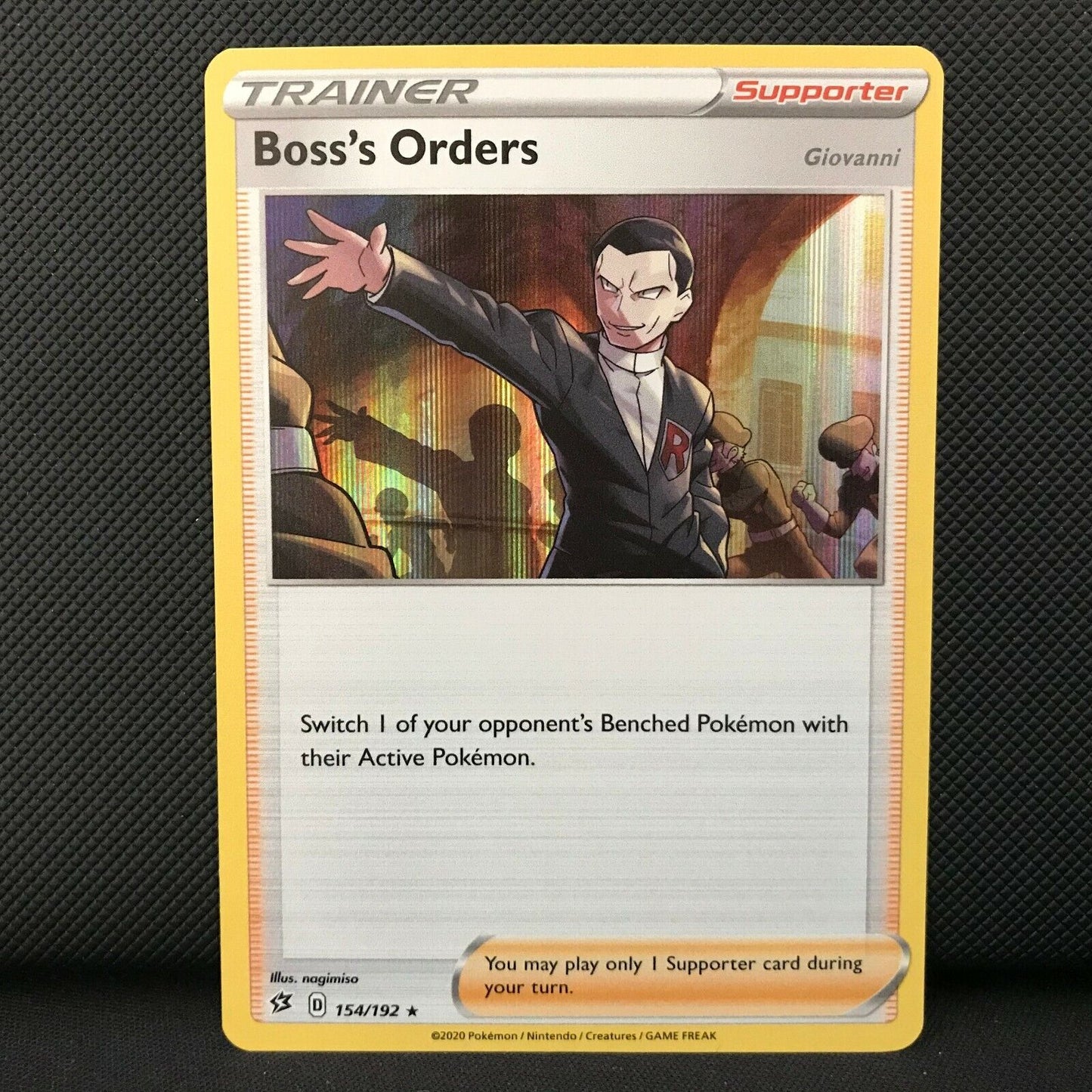 Boss's Orders Holo 154/192 - Sword & Shield Rebel Clash Pokemon Card - NM/Mint