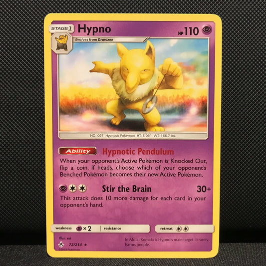 Hypno 72/214 - Unbroken Bonds Pokemon Card - NM/Mint