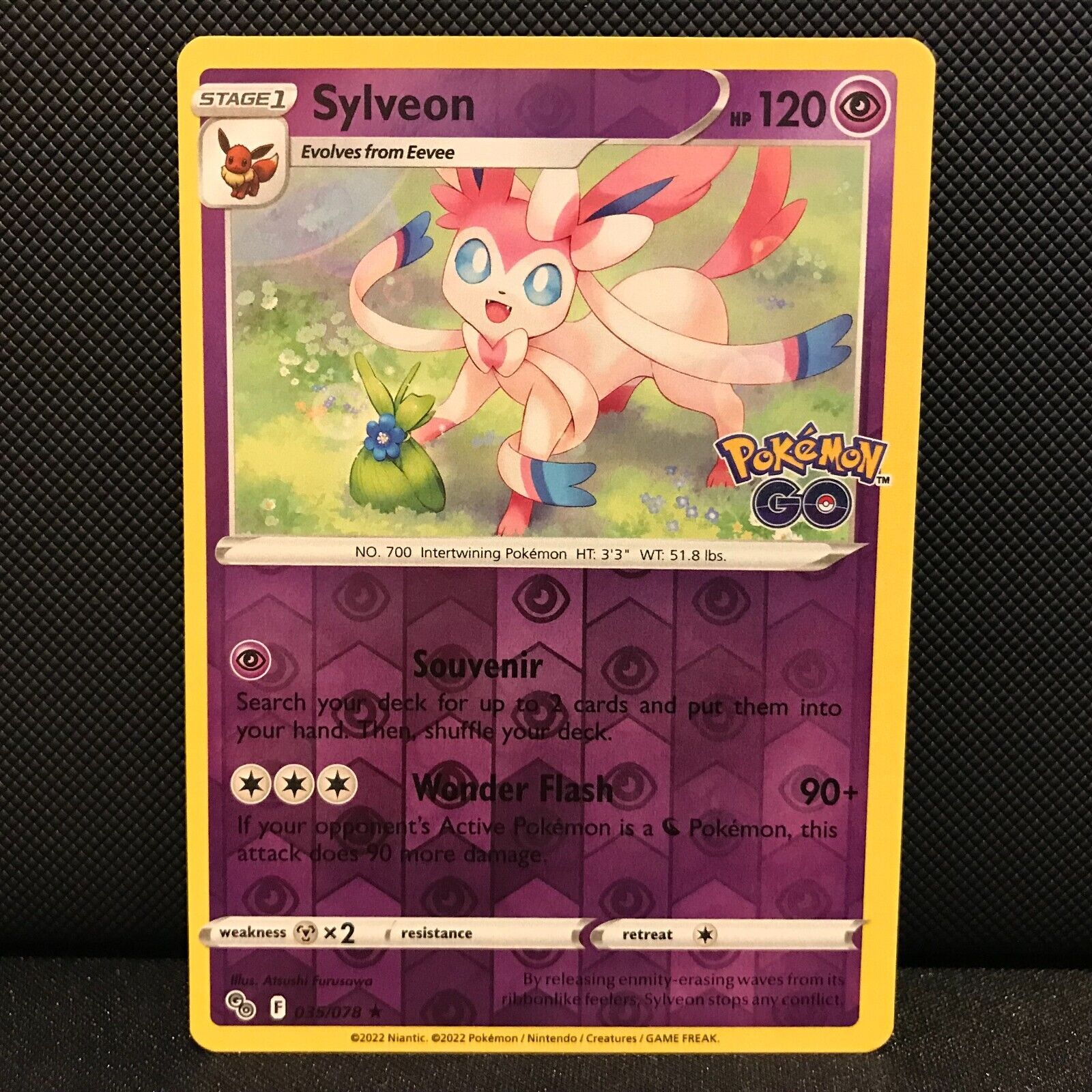 Sylveon Reverse Holo 35/78 - Pokemon GO Card - NM/Mint