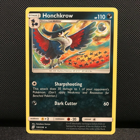 Honchkrow 130/236 - Unified Minds Pokemon Card - NM/Mint