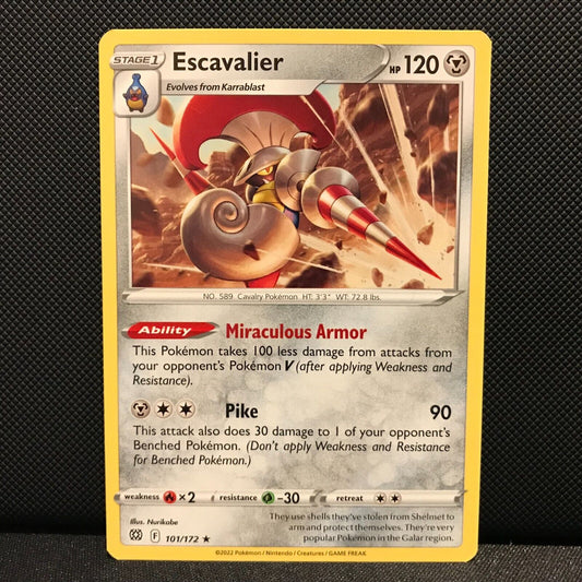 Escavalier 101/172 - Brilliant Stars Pokemon Card - NM/Mint