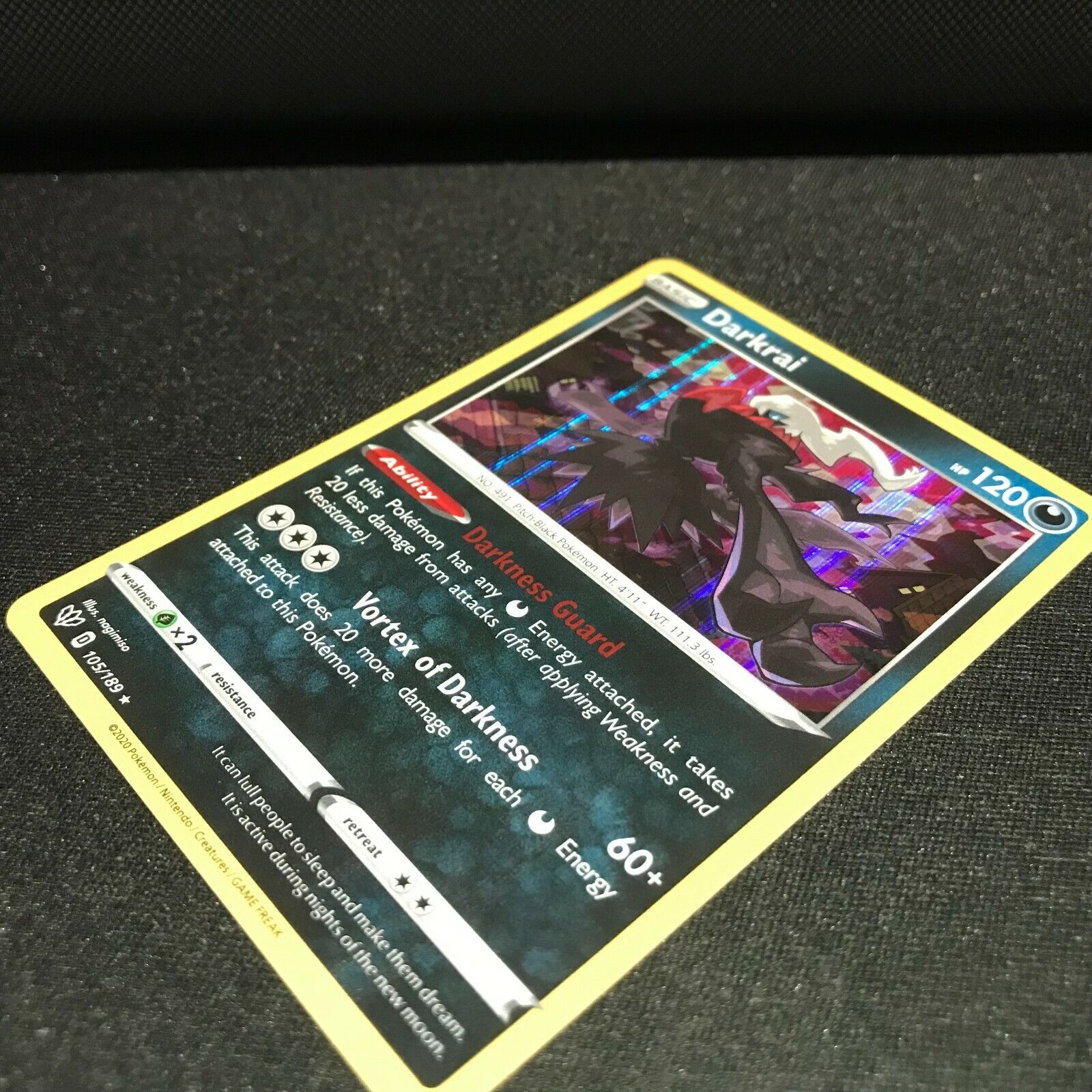 Darkrai Holo 105/189 - Darkness Ablaze Pokemon Card - NM/Mint