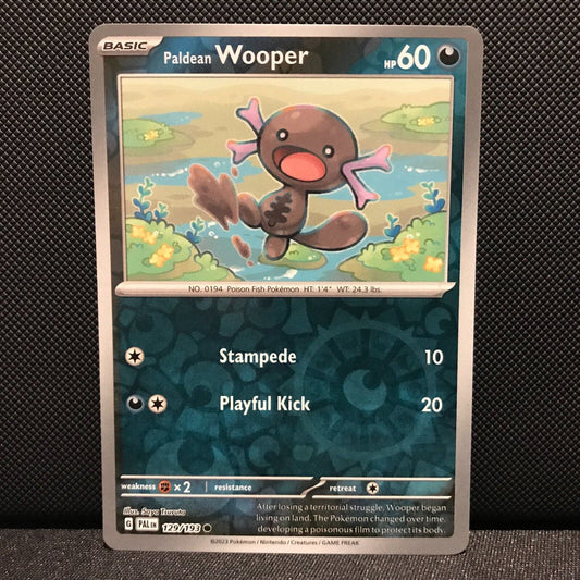 Paldean Wooper Reverse Holo 129/193 - SV2 Paldea Evolved Pokemon Card - NM/Mint