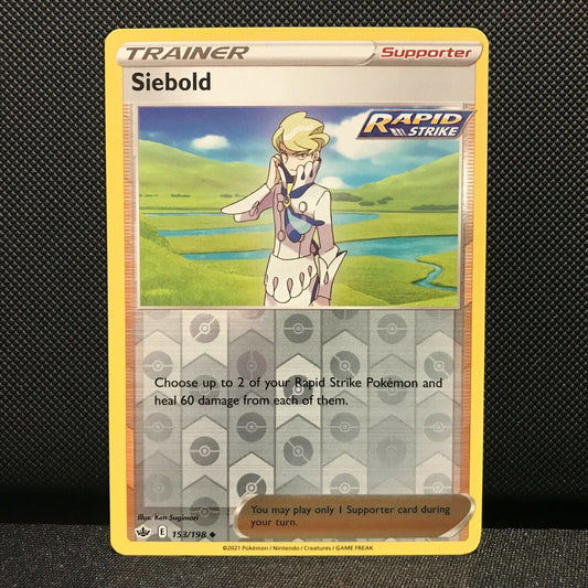 Siebold Reverse Holo 153/198 - Chilling Reign Pokemon Card - NM/Mint