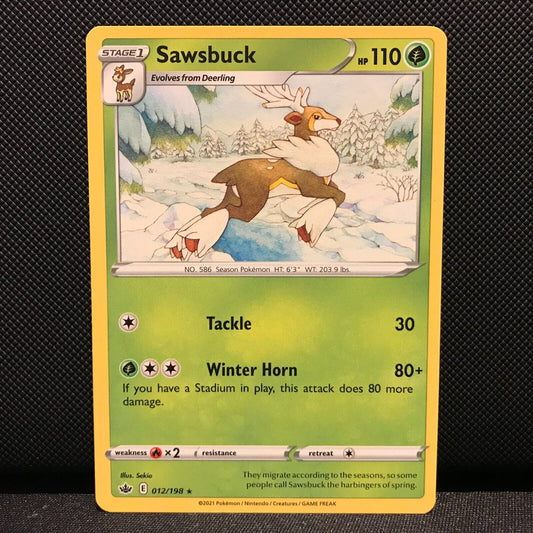 Sawsbuck 12/198 - Chilling Reign Pokemon Card - NM/Mint