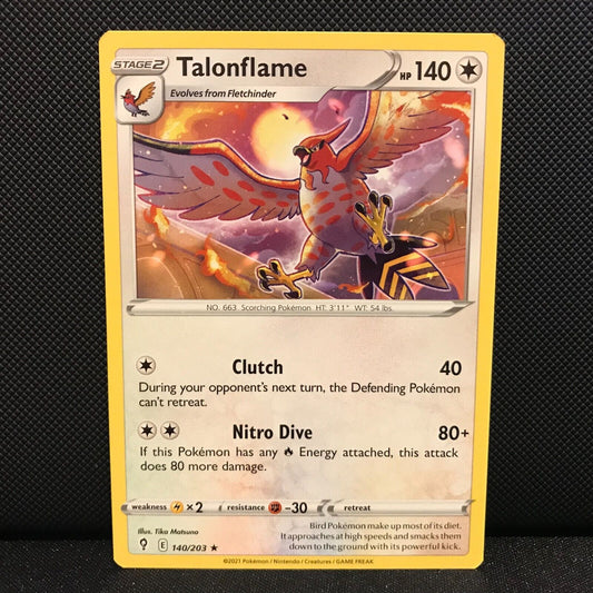 Talonflame 140/203 - Evolving Skies Pokemon Card - NM/Mint