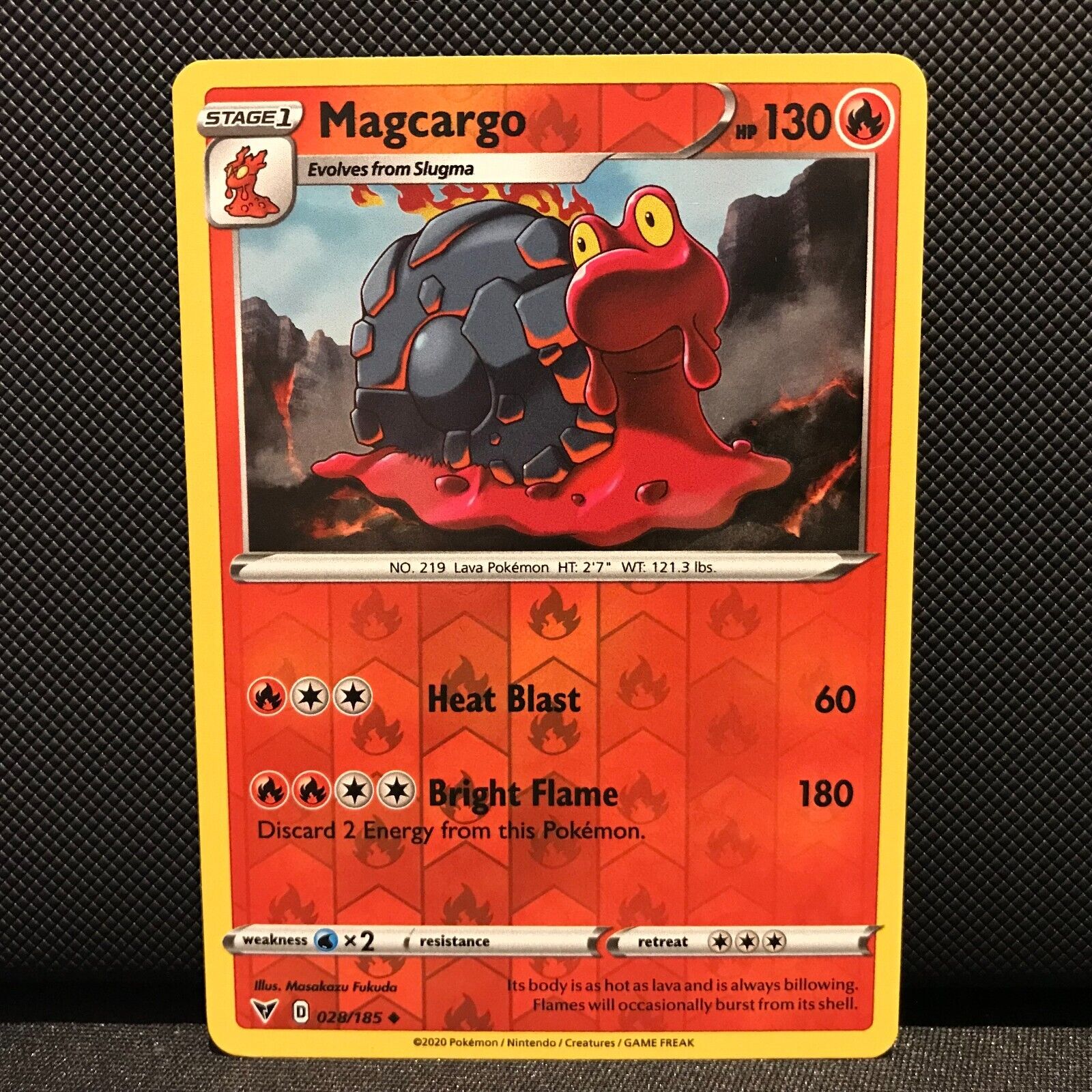 Magcargo Reverse Holo 28/185 - Vivid Voltage Pokemon Card - NM/Mint