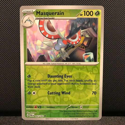 Masquerain Reverse Holo 002/182 - Paradox Rift Pokemon Card - NM/Mint