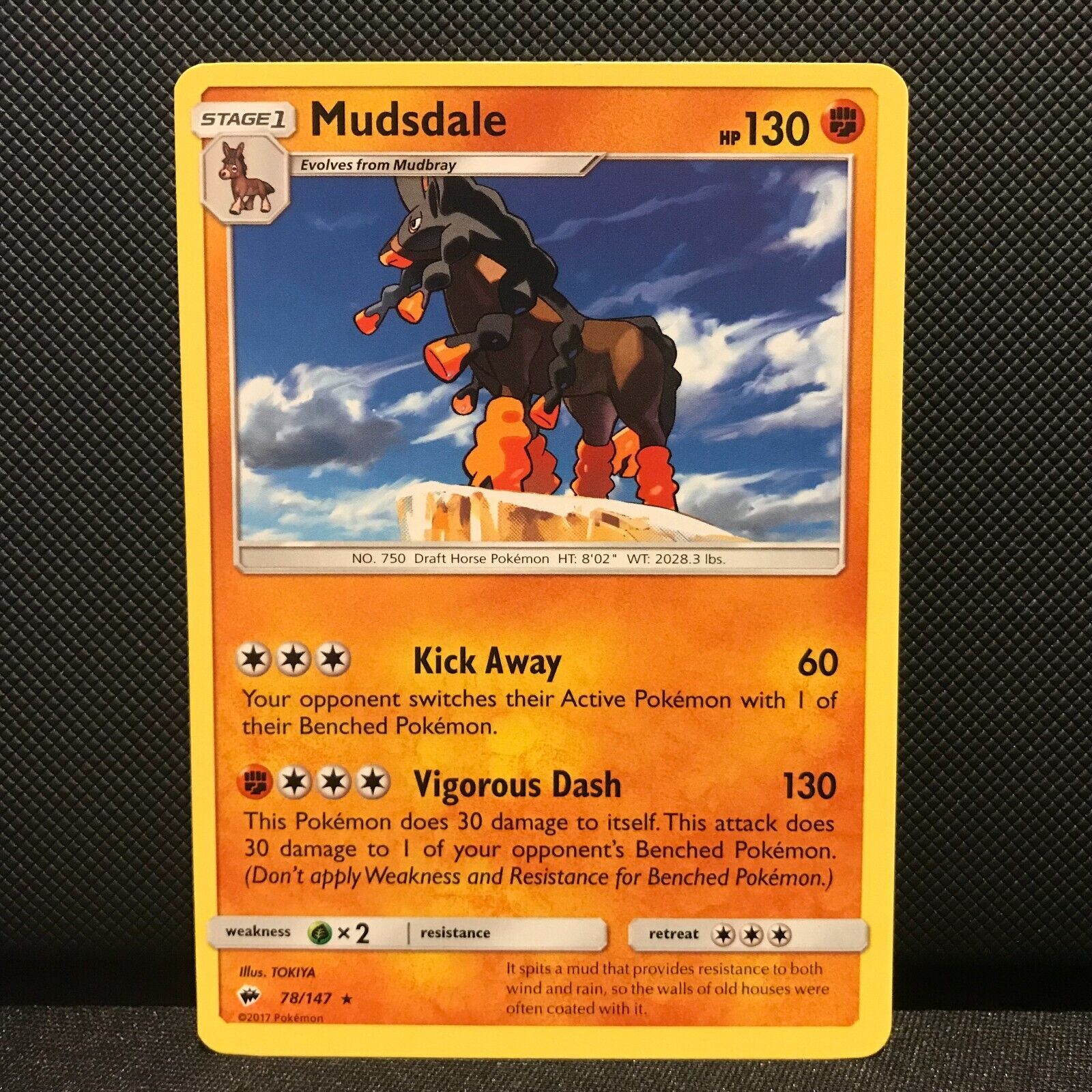 Mudsdale 78/147- Burning Shadows Pokemon Card - NM/Mint