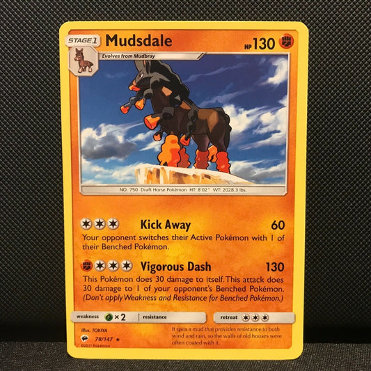 Mudsdale 78/147- Burning Shadows Pokemon Card - NM/Mint